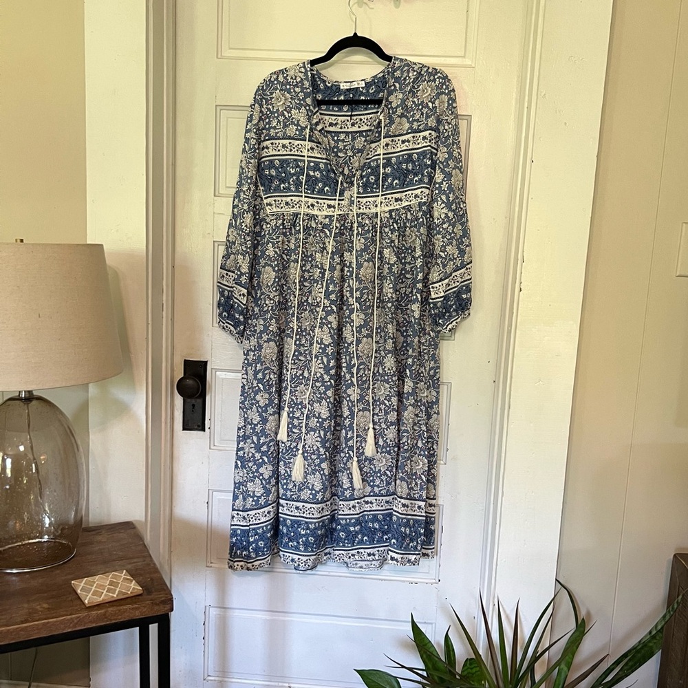 Boutique boho block print dress